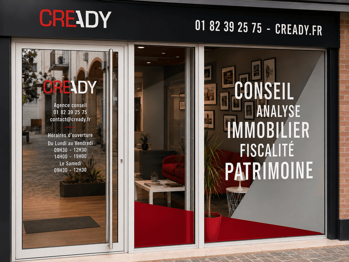 Intérieur de l'agence CREADY à Thiais